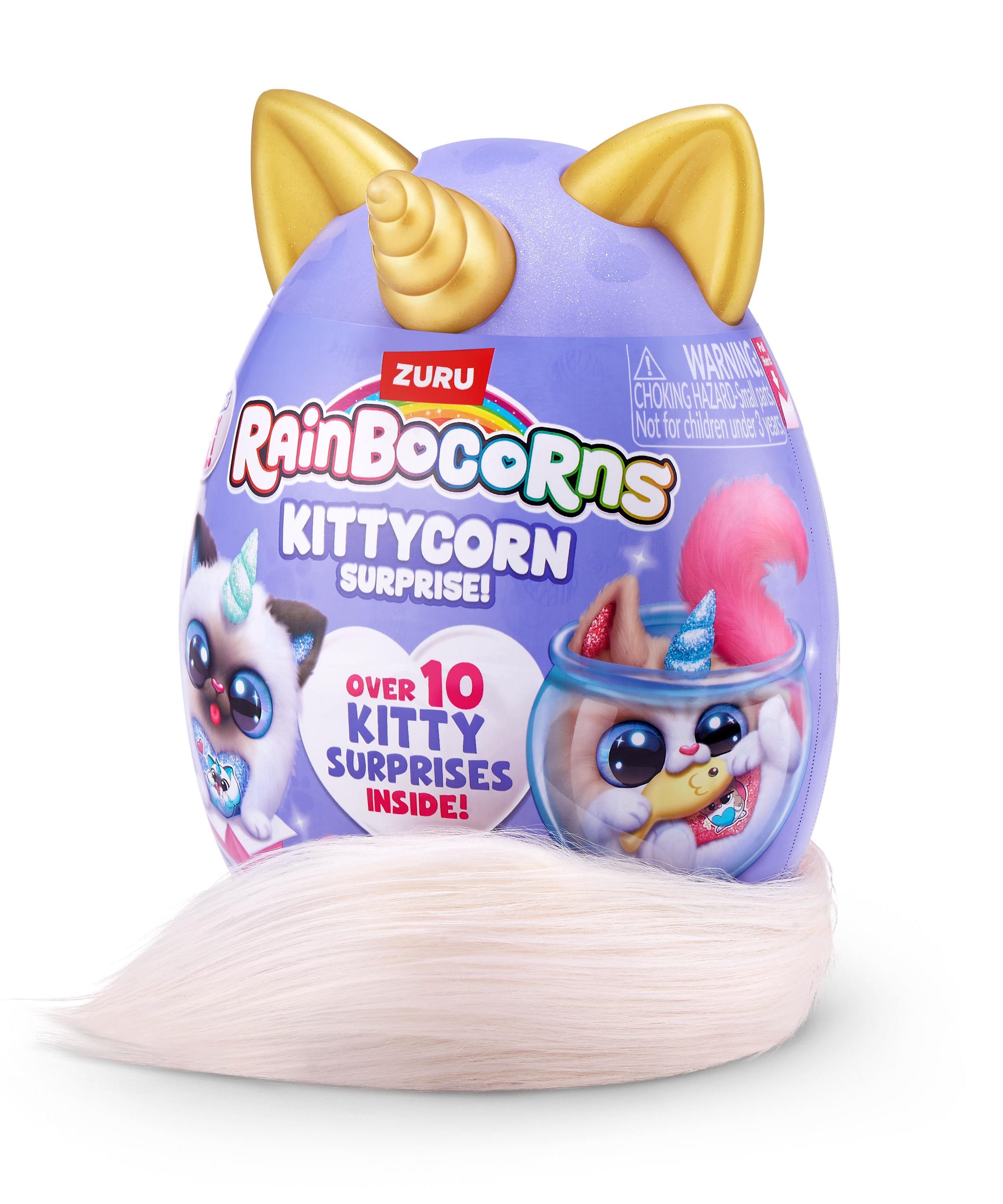 Rainbocorns Kittycorn Surprise S9 Collectible Plush Toy Set, 10+ Magical Surprises, Soft Plush Kittens with Fluffy Tails, Interactive Play for Girls Age 3+