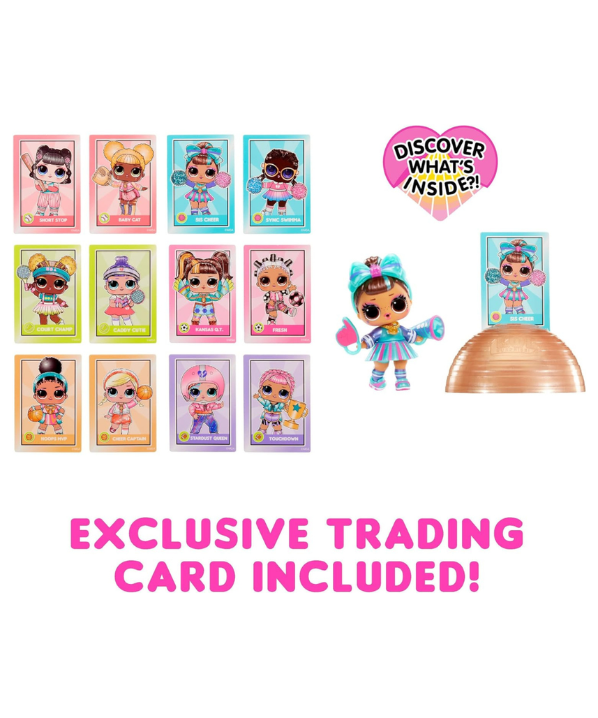 LOL Surprise All Star Sports Vault Tots Collectible Dolls for Kids with 8 Surprises Sports Accessories Bottle Medal Fashions and Trading Card Blind Ball Packaging for Girls Ages 3 and Up