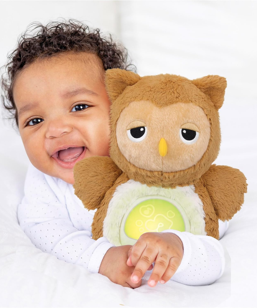 Winfun Soothing Sounds Light-Up Owl for Babies, Gentle Melodies Calming Sounds Soft Night Light for Bedtime Nap Routine, 0+ Months