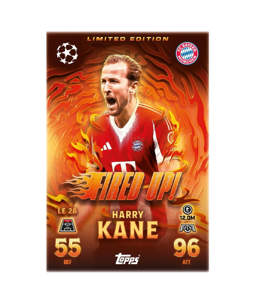 Topps Match Attax UCC 2025 2026 Mega Tin Collectible Football Trading Cards with 45 Cards and Exclusive Gladiators Limited Editions, Official UEFA Licensed, Assorted Mega Tin