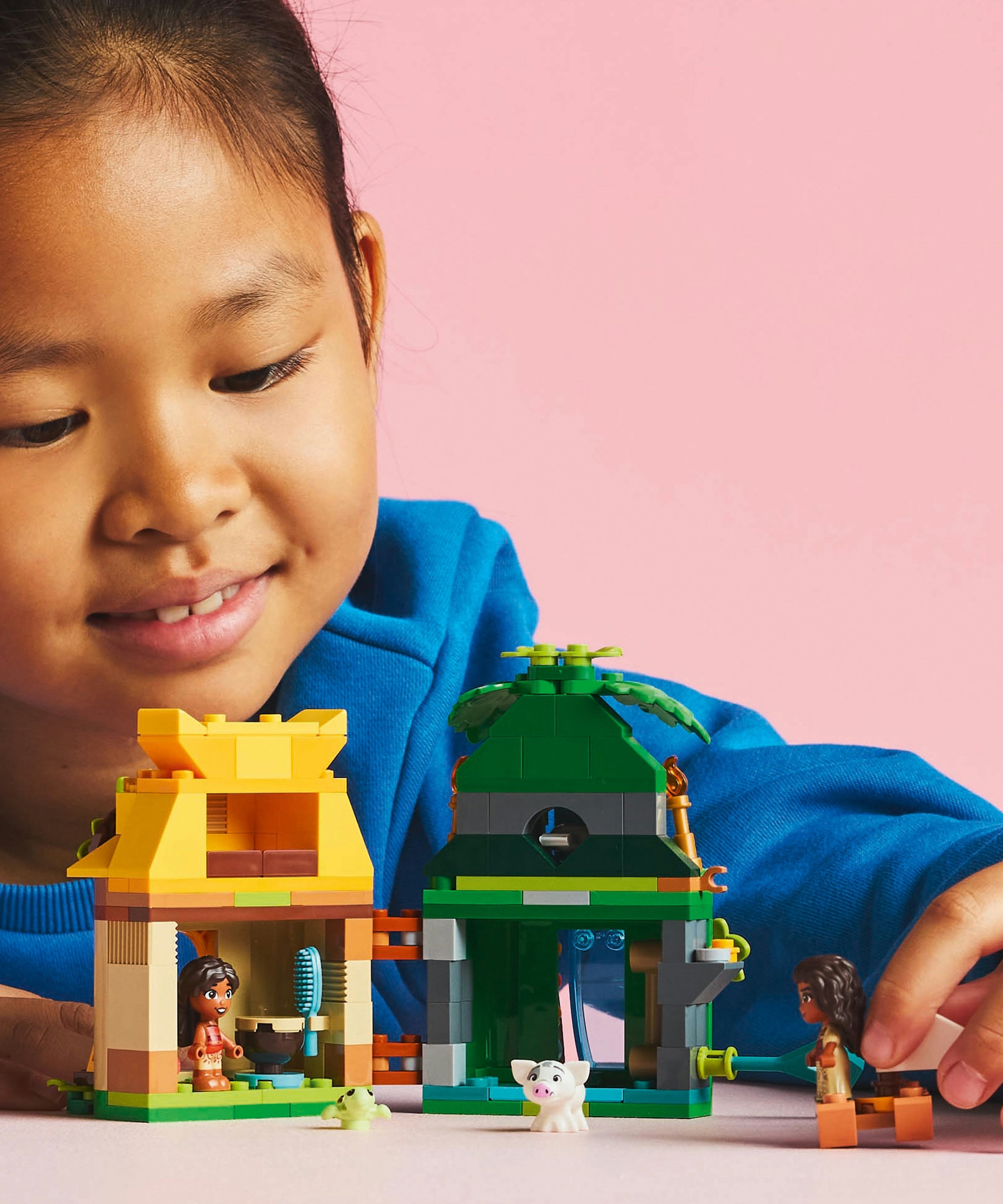 LEGO Disney Princess 43260 Moana Island Fun V29 for Girls 5+ Tropical Adventure Playset Character Building Toy