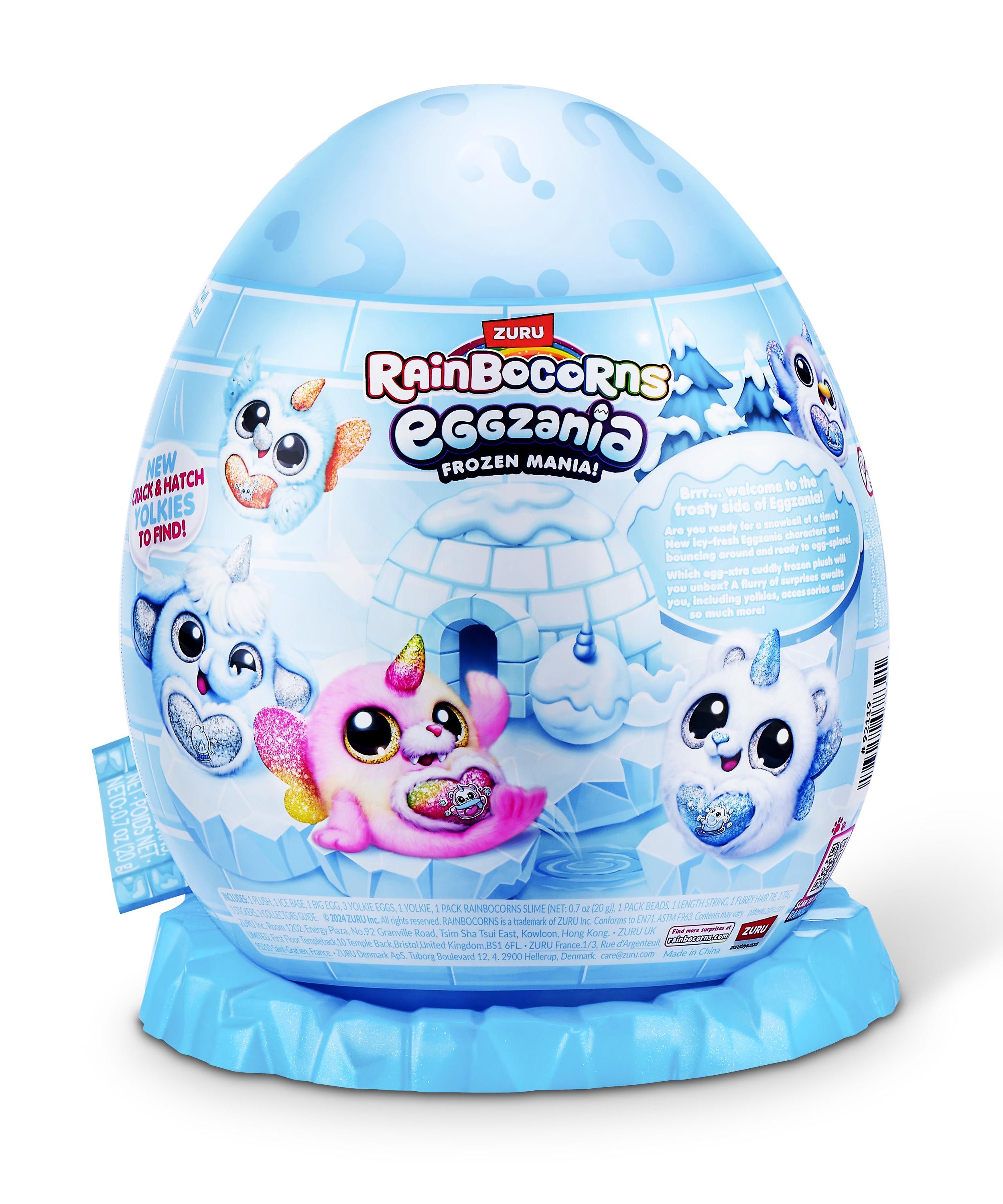 Rainbocorns Eggzania Frozen Mania Plush, Surprise Toy for Girls, Age 3+