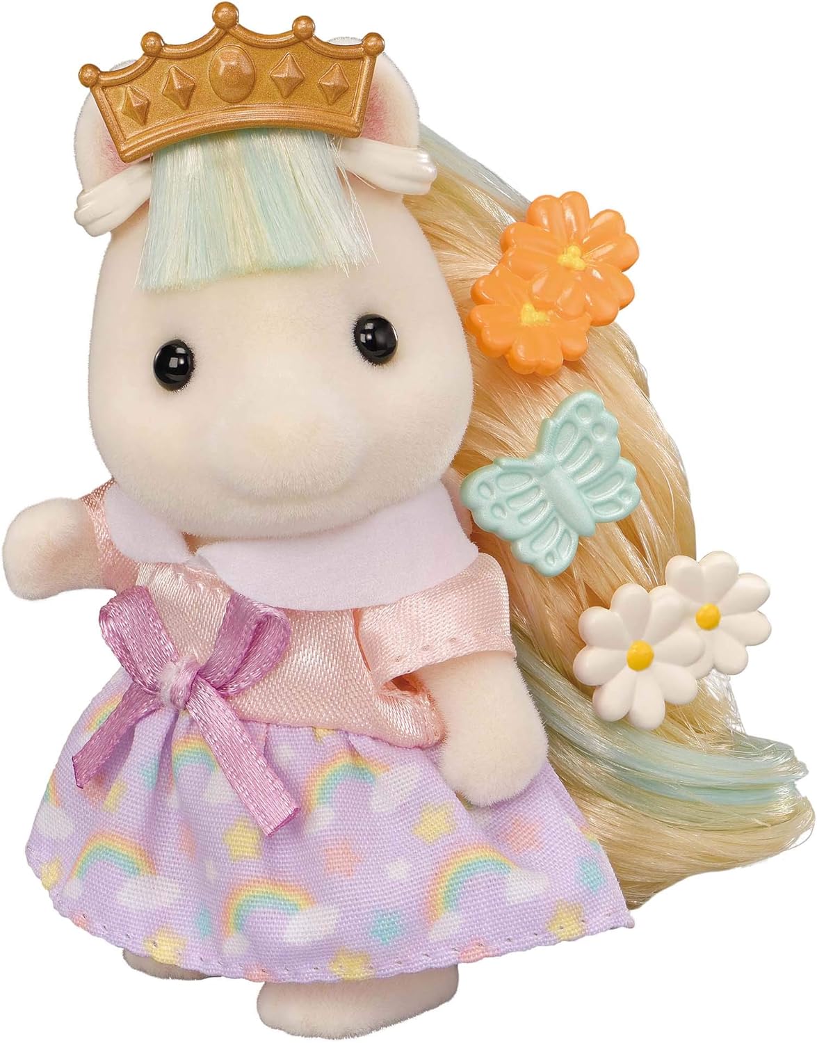 Sylvanian Families Pony's Stylish Hair Salon Set (5642) – 2-Story Salon with Sally Pony Figure, Hair Accessories, Styling Book, Dresser & Shampoo Basin – Educational Role-Playing Toy for Ages 3+