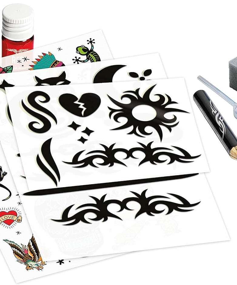 Clementoni - 61544 - Science & Play Fun - Tattoo Art - Tattoo Kit For Kids, Educational And Scientific Toys, Gift For Kids Age 8, English version - Made In Italy