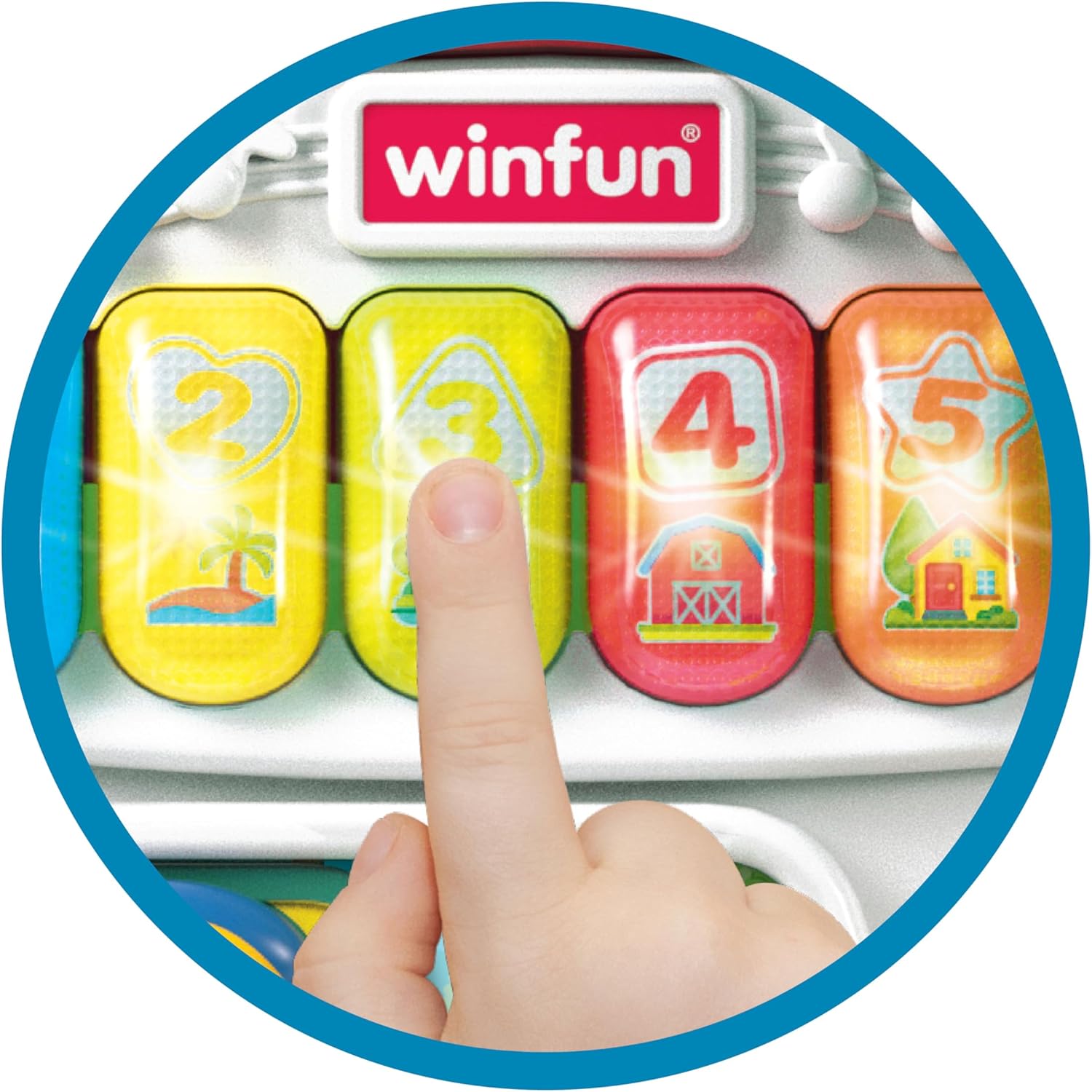 Winfun Adventure Walker Ride-On Train | 4-Stage Baby Walker, Ride-On & Pull Cart | Bilingual Learning Train with Lights, Sounds & Melodies for Toddlers 12M+