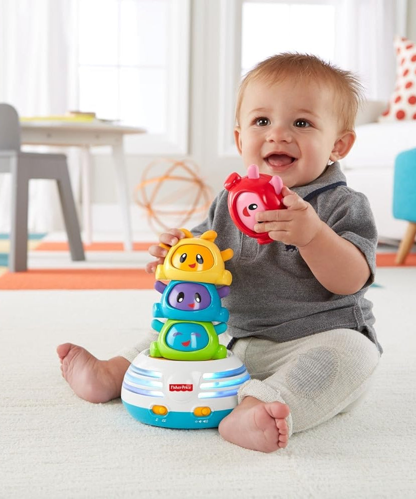 Fisher-Price Bright Beats Build A Beat Stacker Musical Learning Toy for Babies 6+ Months