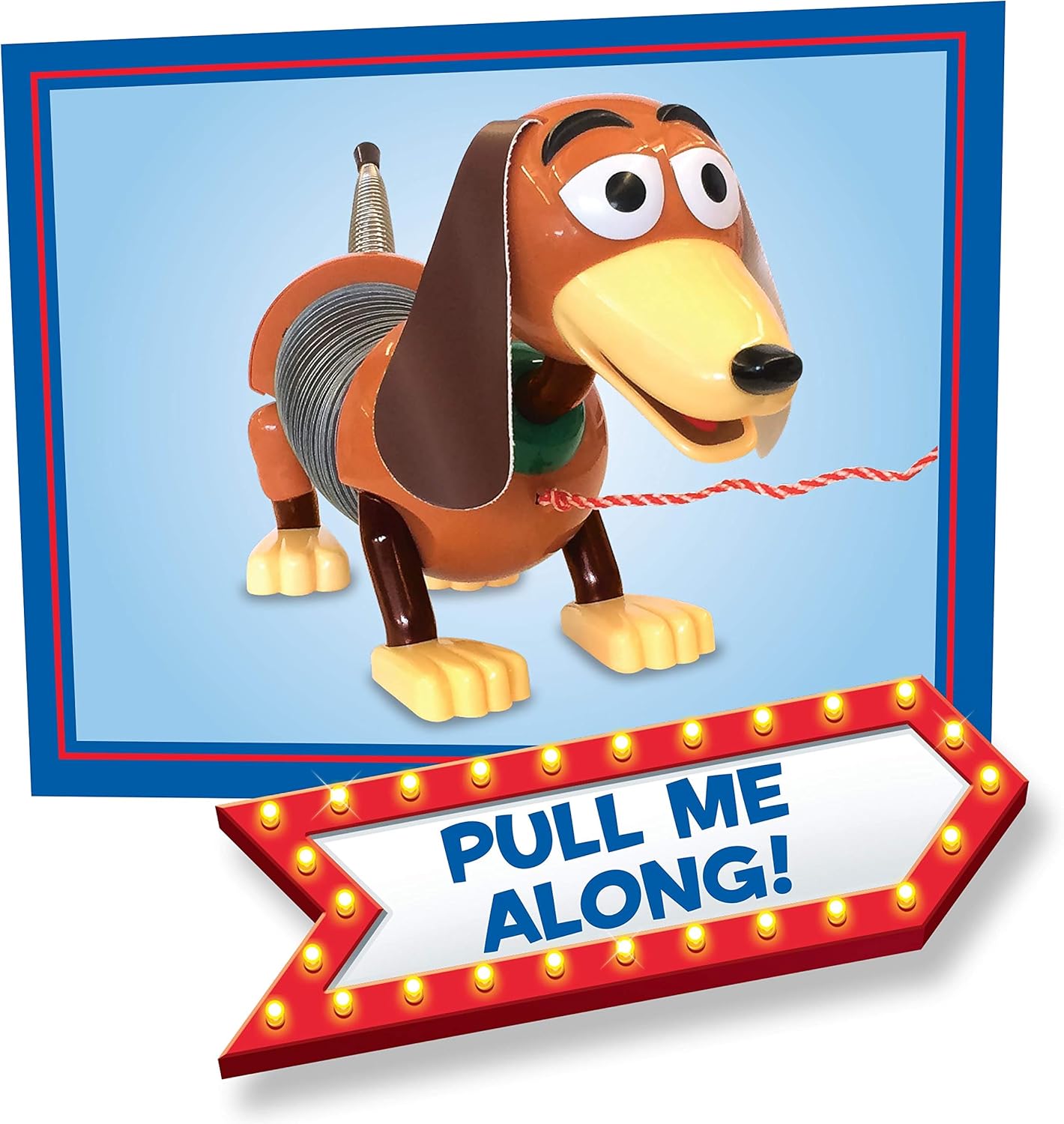 Just Play Disney Pixar Toy Story Slinky Dog Pull Toy, Classic Walking Spring Dog with Stretchable Body and Pull Leash for Toddlers, Ages 18+ Months