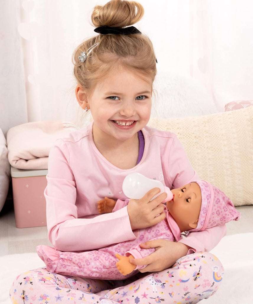 Bayer Design 93824CO Interactive Baby Doll Talking Soft Body Dummy Bottle 38 cm
