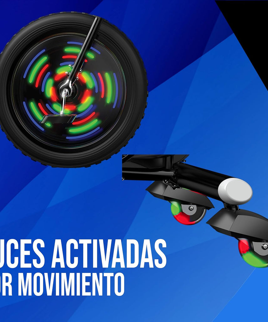 دراجة Razor RipRider 360 Lightshow Drifting ثلاثية العجلات للأطفال من سن 5 سنوات فما فوق، مزودة بدواسة ومصابيح LED متعددة الألوان تعمل بالحركة وعجلات خلفية