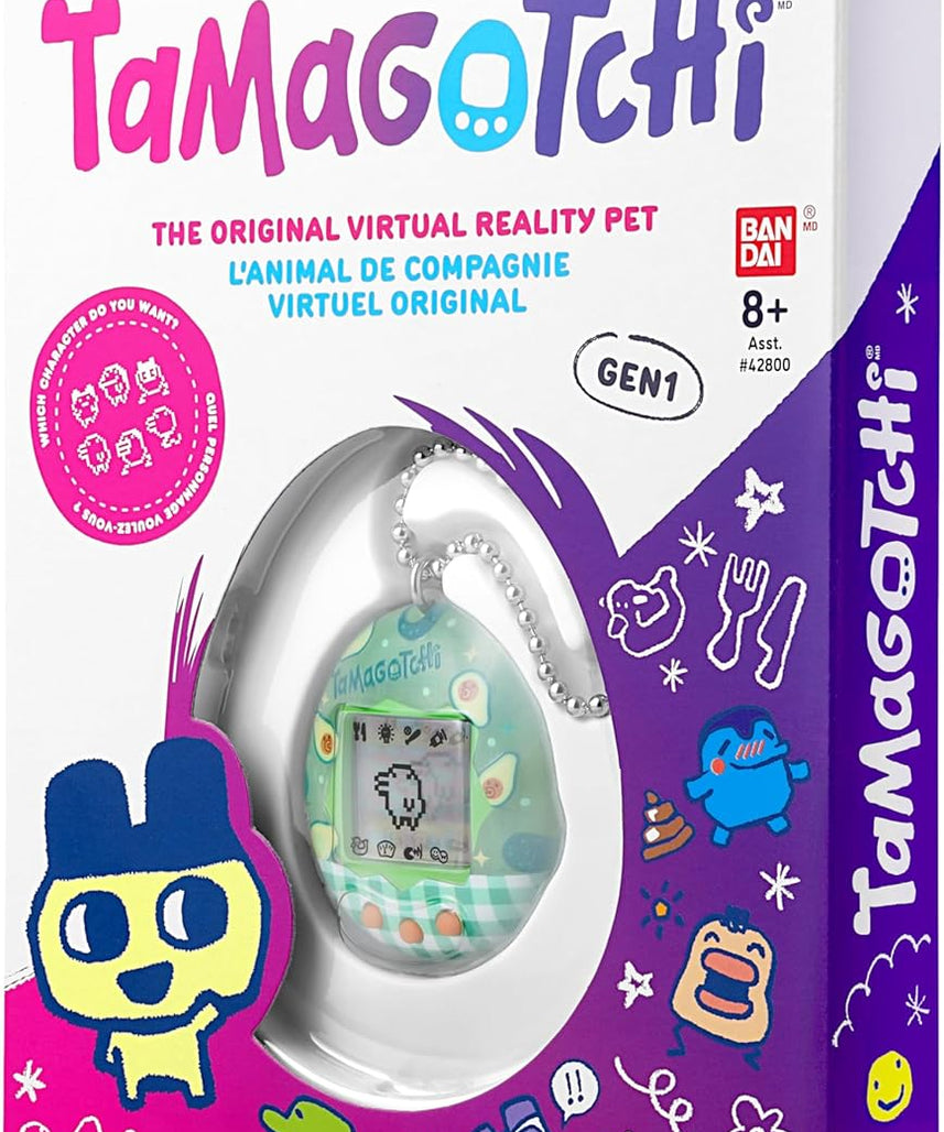 BANDAI, Tamagotchi Virtual Pet Original Avocado Mix Multicolor 46162, Electronic Toy for Over 8 Years Your Favorite Electronic Pet with New Designs to Collect