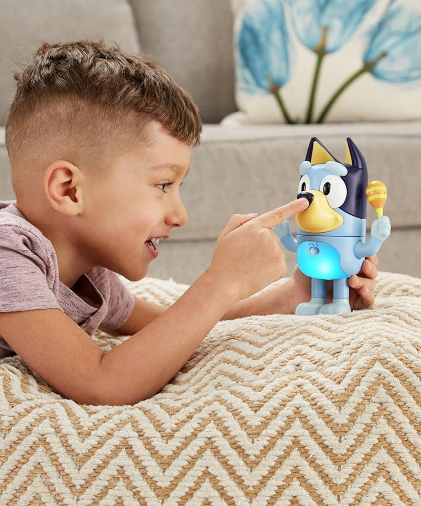 VTech Shake It Bluey Interactive Toddler Toy with Music, Sounds and Phrases from TV Show, Educational Play, Follow Me Memory Game, Motor Skill Development, Learning Toy, Ideal Gift for Kids Ages 3-5, Blue
