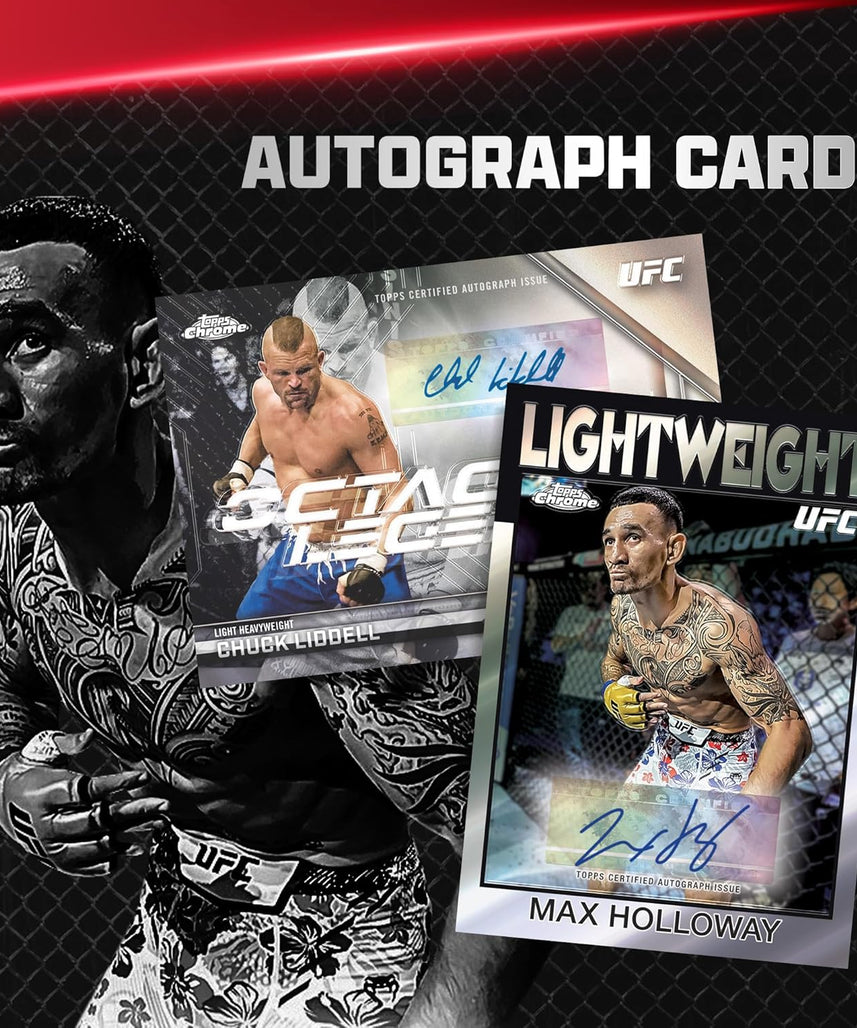 Topps Chrome UFC 2026 Factory Sealed Mega Box Trading Cards, Premium Collectible UFC Card Set with Refractors & Inserts, Ages 6+