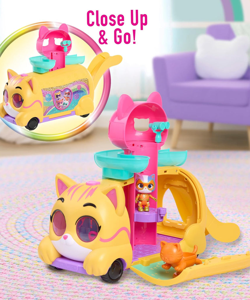 Just Play SuperKitties Mobile Headquarters Playset, 13-Inch Interactive Vehicle, Ages 3+