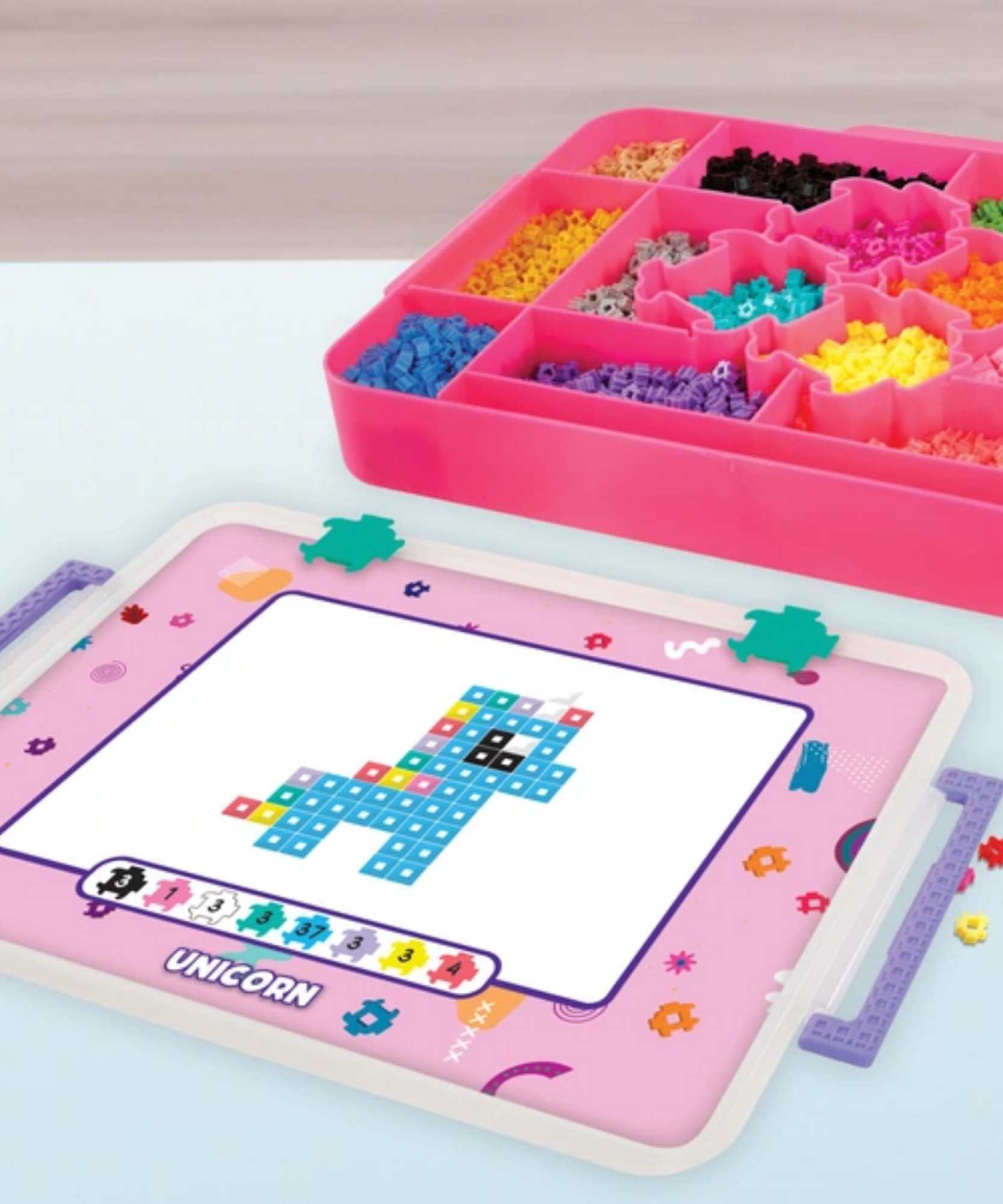 Character Options Simbrix Connect & Wow Maker Studio Pink with 4000+ brix, 2D & 3D Pixel Arts and Crafts Construction Toy, Creative & Imaginative STEAM Building Toy for Boys & Girls Ages 5+