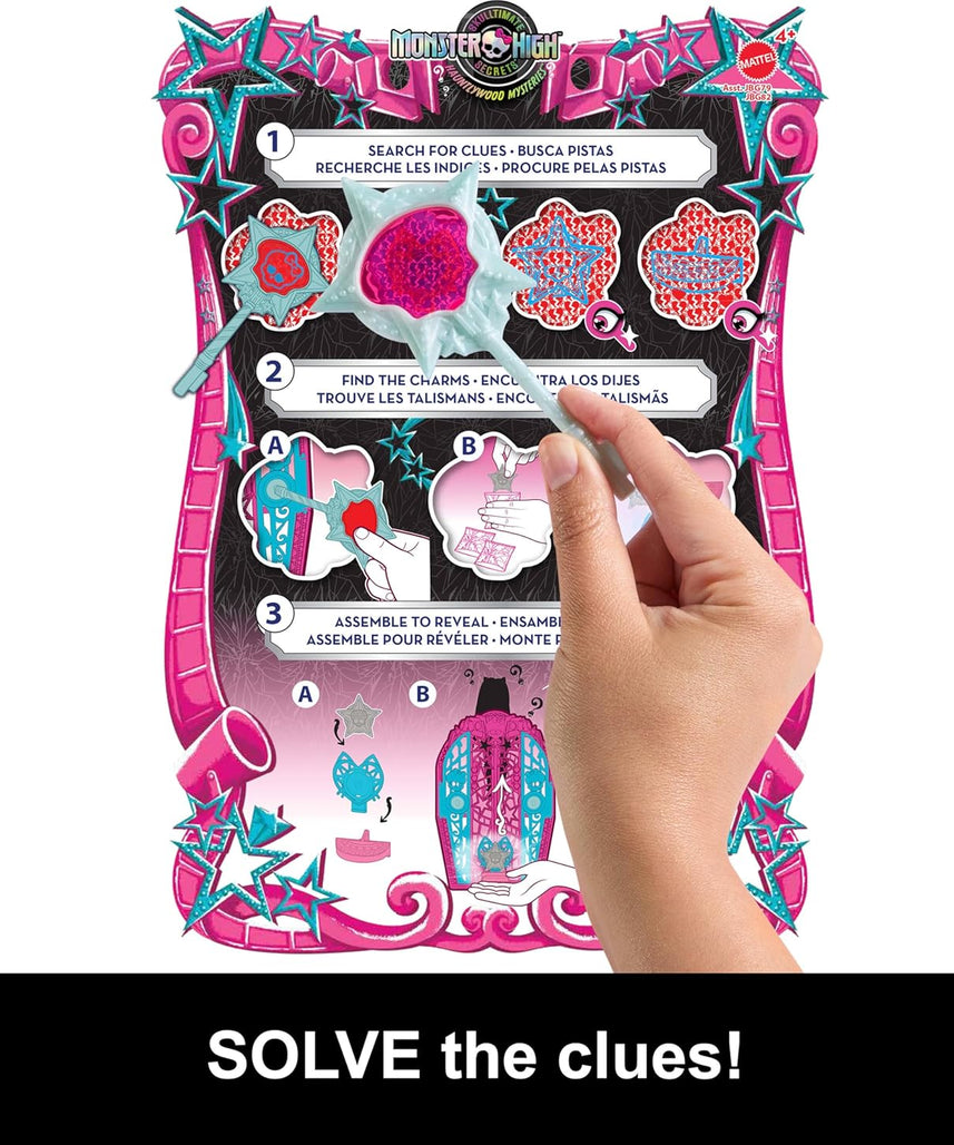Monster High Skulltimate Secrets Hauntlywood Mysteries Catty Noir Doll and Accessories Set with Wardrobe and 19+ Glamorous Surprises Including Doll Clothes, JBG82