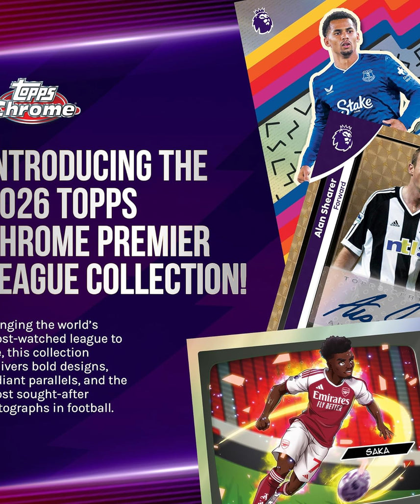2026 Topps Chrome Premier League Soccer Value Box Factory Sealed Trading Cards