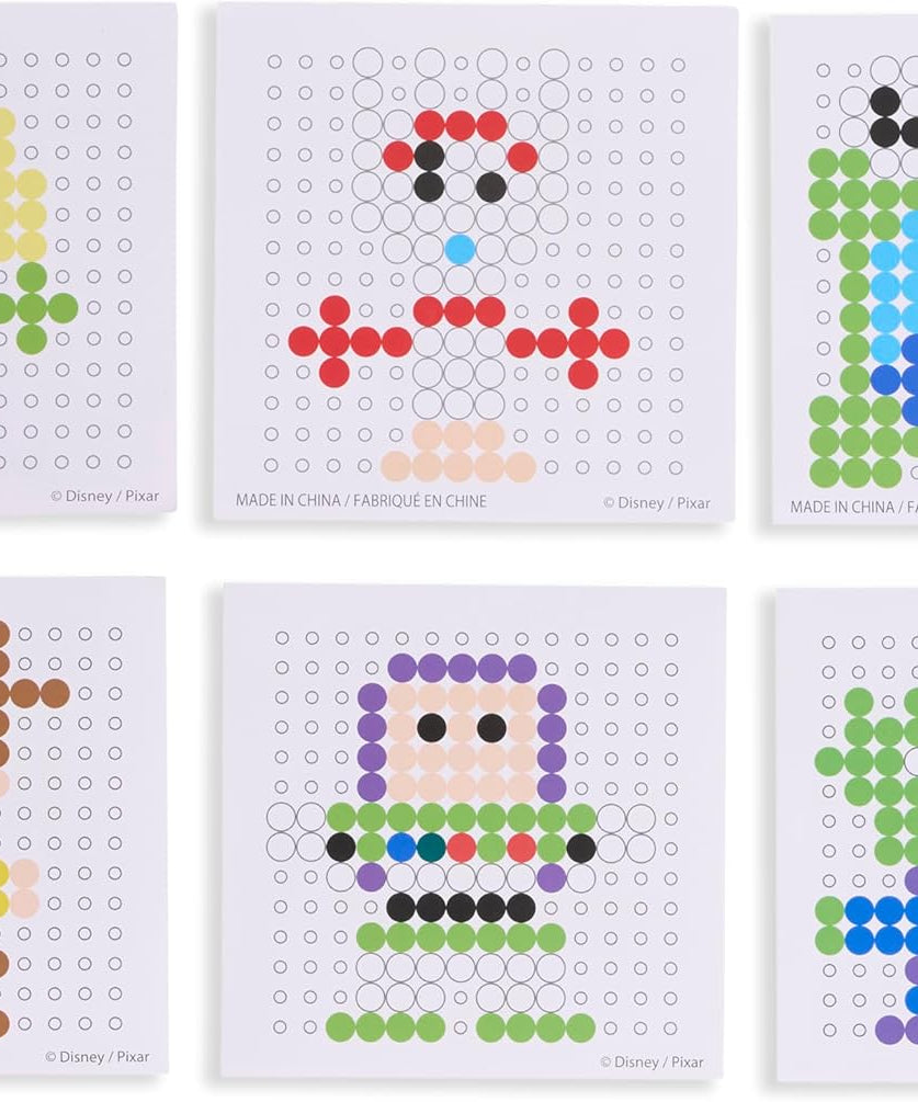 Disney Pixar Toy Story 5 Pixel Art DIY Craft Kit for Kids, 800 Fuse Beads Activity Set with Character Bag Clips, Creative Arts and Crafts Toy Ages 6+