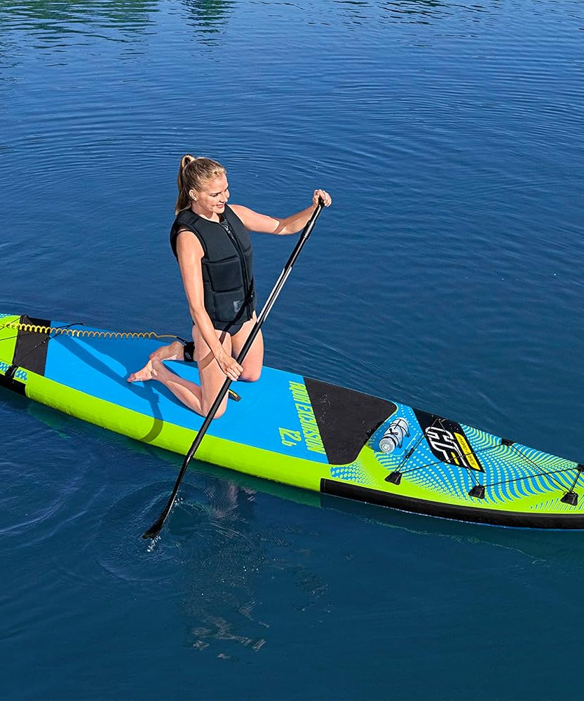 Bestway Hydro-Force Aqua Excursion Tech Inflatable Stand-Up Paddleboard Set with Paddle, Pump, Backpack & Leash – Adult 14+