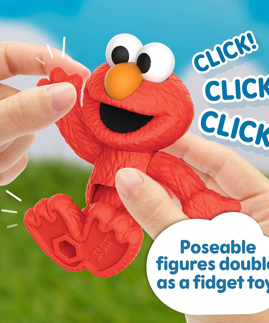 Just Play Sesame Street Neighborhood Friends, 6-Piece Poseable Figurines, Officially Licensed Toys for Kids, Ages 2+