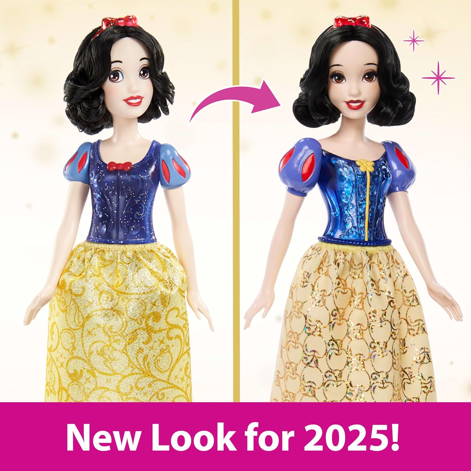 Disney Princess Snow White Fashion Doll and Accessory, Posable Toy with Brushable Hair, Ages 3+