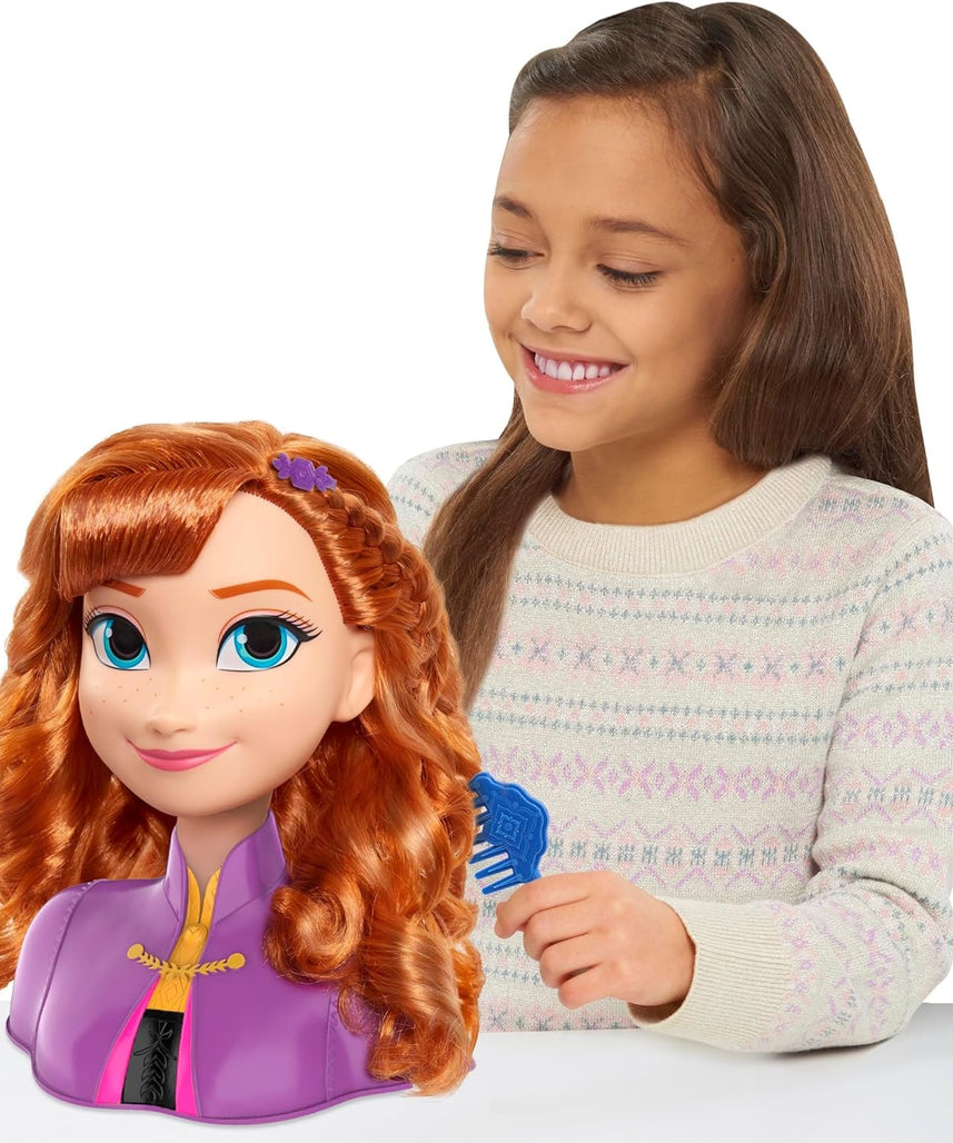 مجموعة إكسسوارات شعر ديزني فروزن 2 آنا ديلوكس، شعر أحمر، 17 قطعة للأطفال من سن 3 سنوات فما فوق