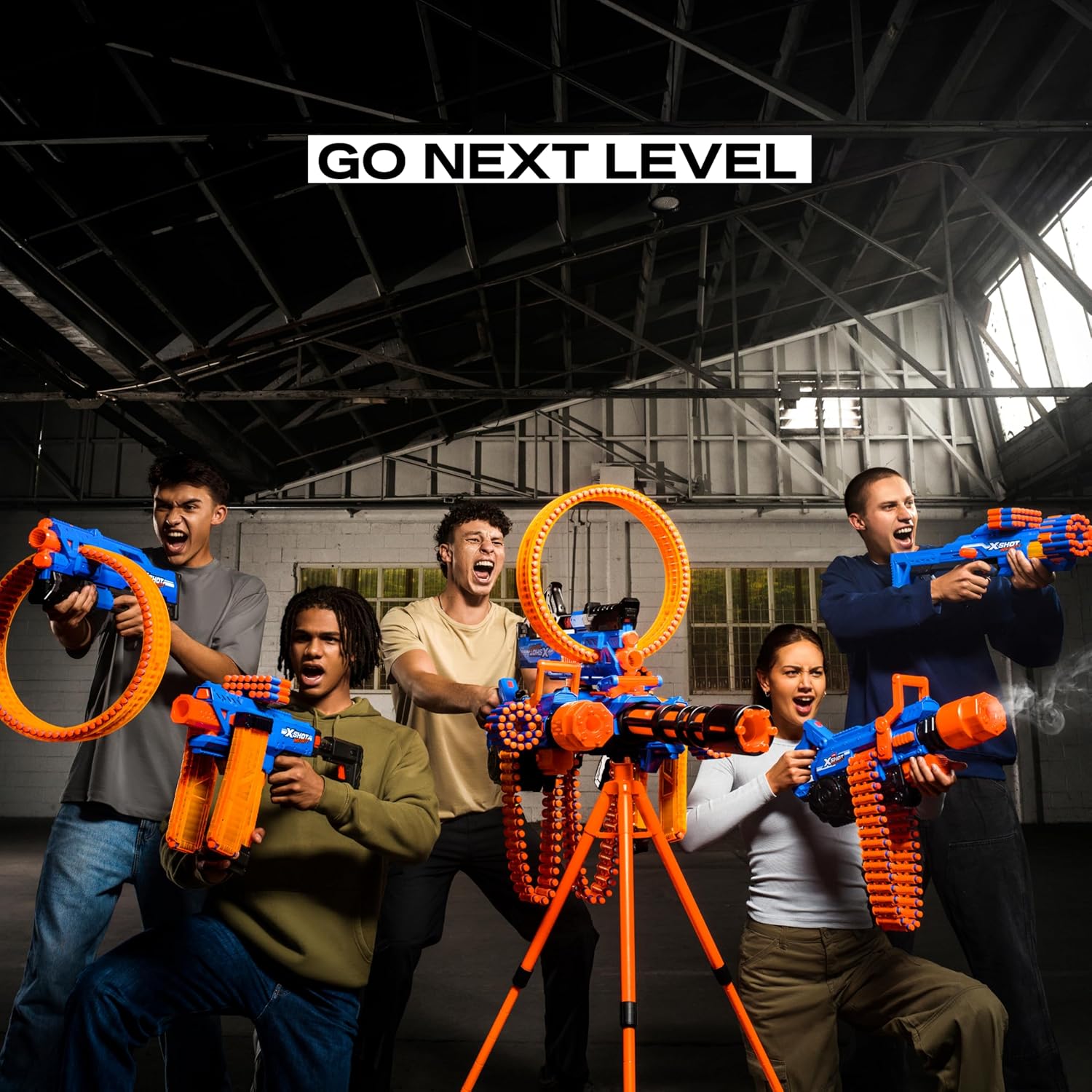 XSHOT Insanity Smoking Barrel Blaster with 72 Air Pocket Technology Darts by ZURU, Dart Blaster with Smoking Mechanism Outdoor Toy for Boys and Girls, Teens and Adults Aged 8+