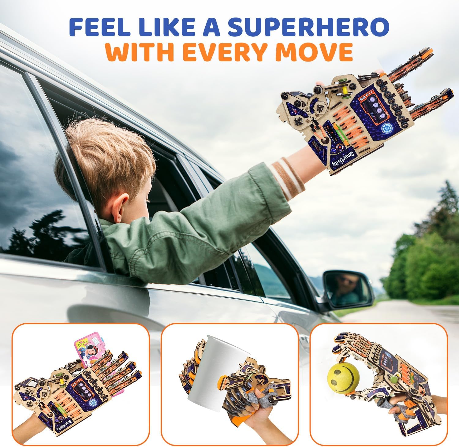 Smartivity Robotic Mechanical Hand Toy for Kids 8-10-12-14 Years Old | Parents Choice Award Winner I Birthday Gifts for Smart Kids | Superhero Toy for Boys & Girls 8,9,10,11,12,13,14