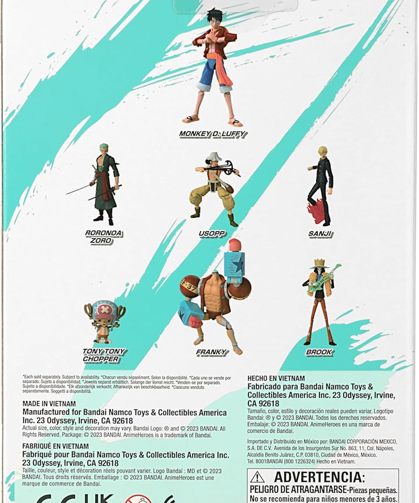 Bandai Anime Heroes One Piece Monkey D Luffy Renewal Version 6.5 Inch Action Figure Anime Collectible Toy for Kids and Fans