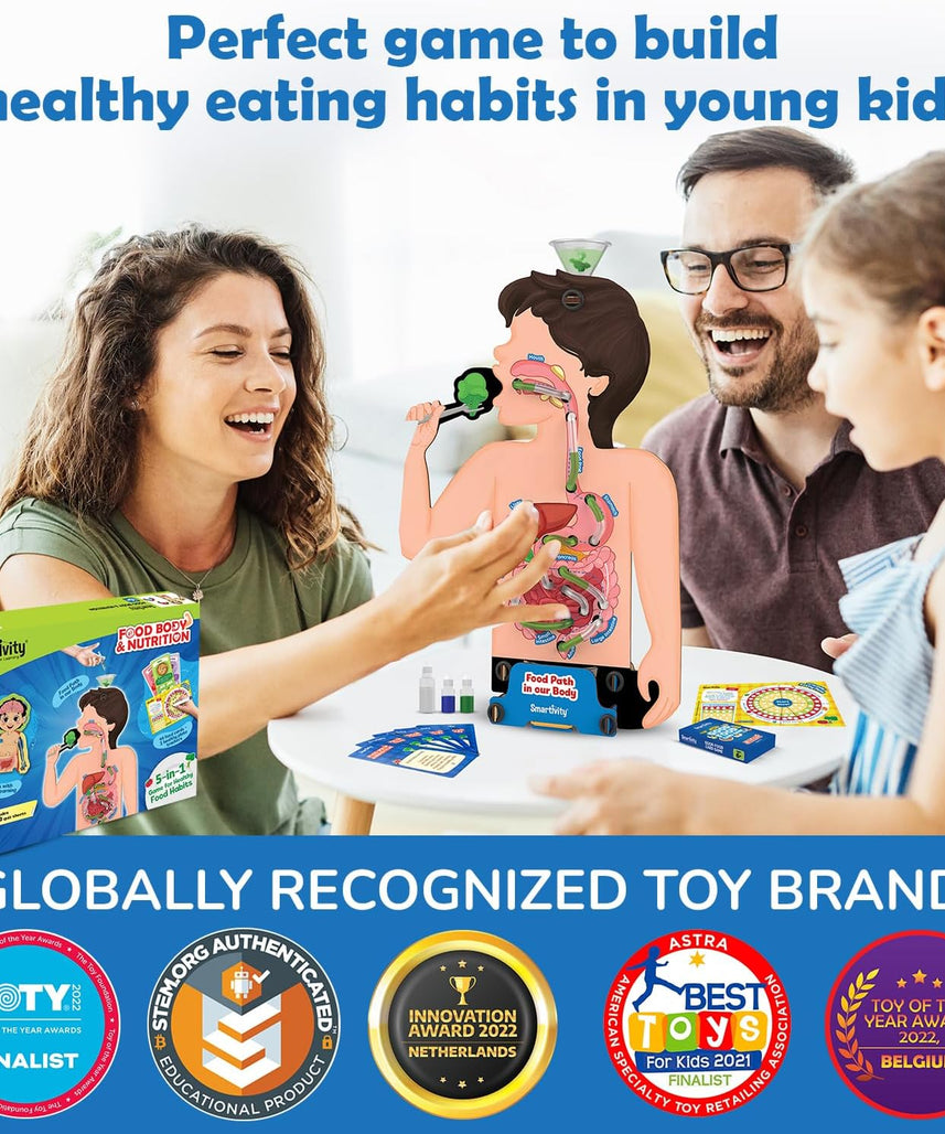 Smartivity Digestive System Working Model DIY STEM Toy for Kids 6+ Years, Human Body Food and Nutrition Science Kit, Educational Gift for Boys and Girls, Multicolor