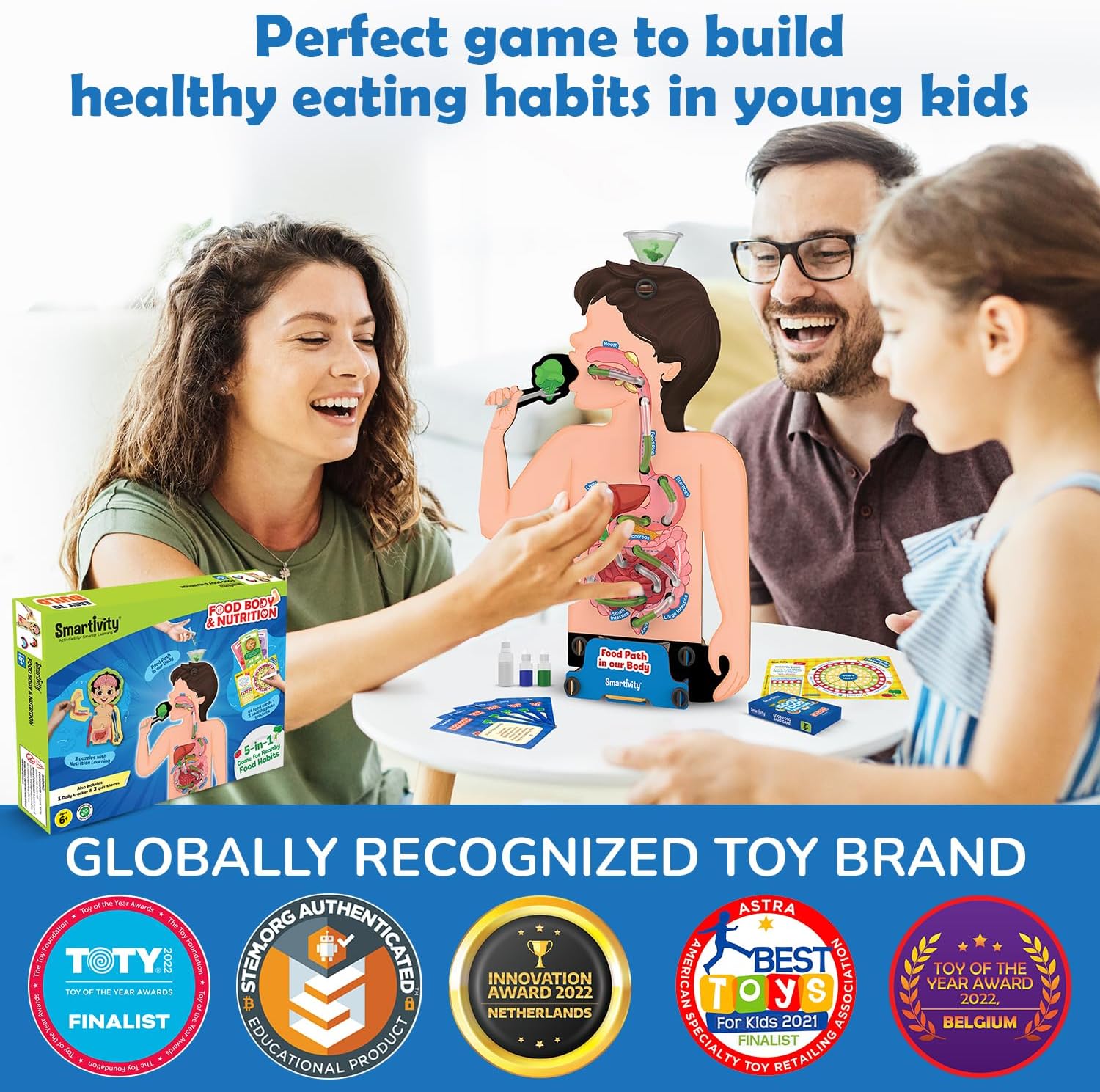 Smartivity Digestive System Working Model DIY STEM Toy for Kids 6+ Years, Human Body Food and Nutrition Science Kit, Educational Gift for Boys and Girls, Multicolor