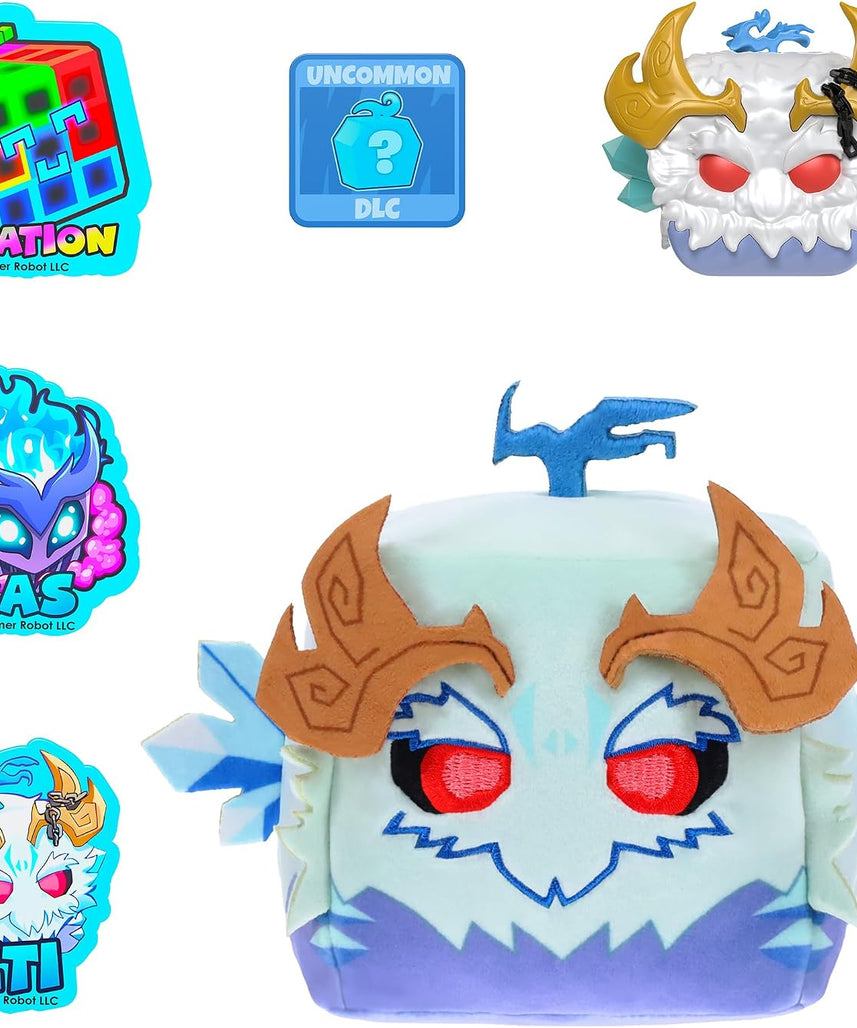 Blox Fruits Series 3 Yeti Mystery Mini Bundle, Mystery Plush Toy, Minifigure, 3 Collectible Stickers and DLC Token, Officially Licensed Blox Fruits Collector Set, 6+ Years