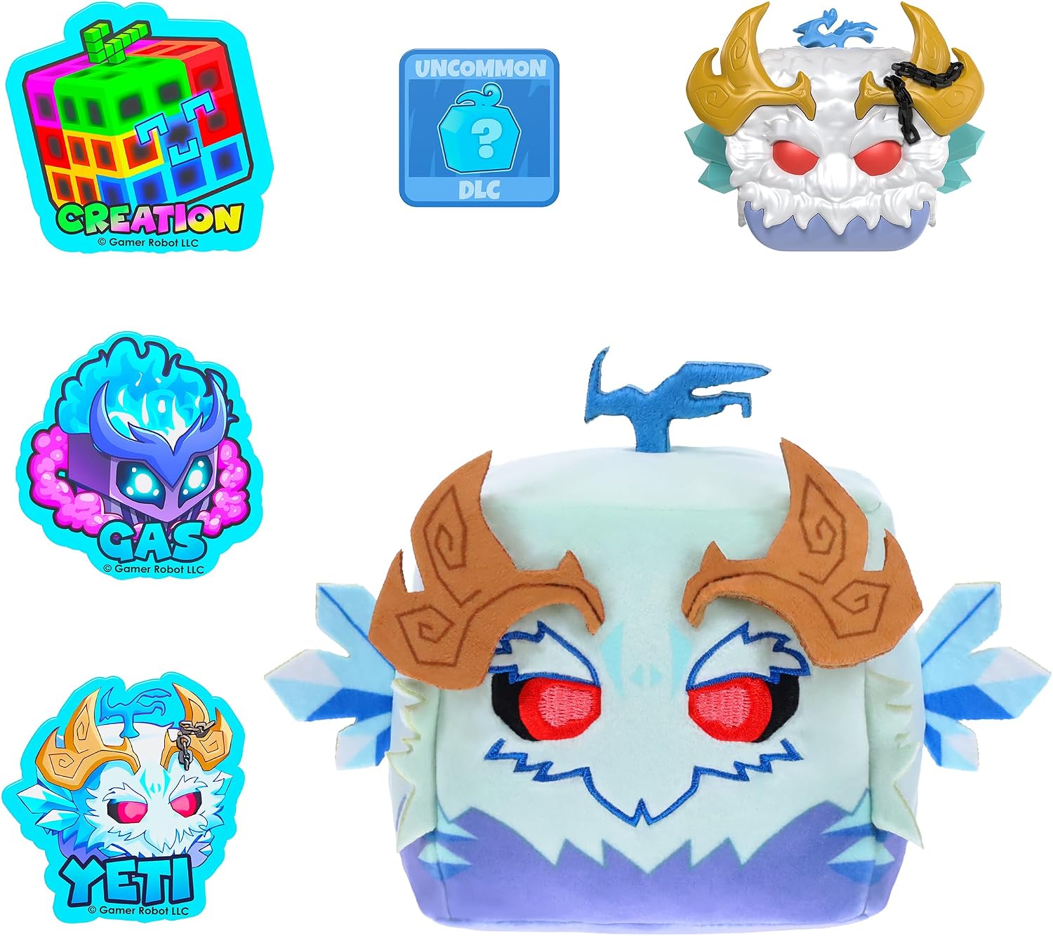Blox Fruits Series 3 Yeti Mystery Mini Bundle, Mystery Plush Toy, Minifigure, 3 Collectible Stickers and DLC Token, Officially Licensed Blox Fruits Collector Set, 6+ Years