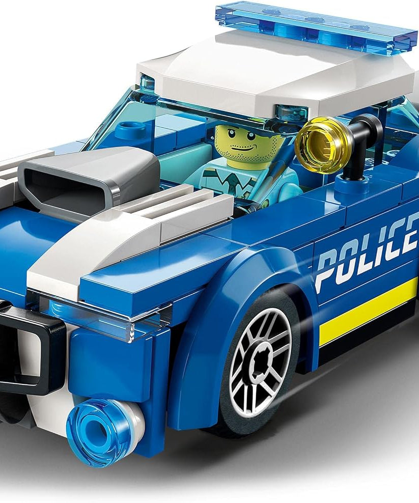 LEGO 60312 City Police Car Toy for Kids 5 plus Years Old with Officer Minifigure, Small Gift Idea, Adventures Series, Chase Vehicle Building Set