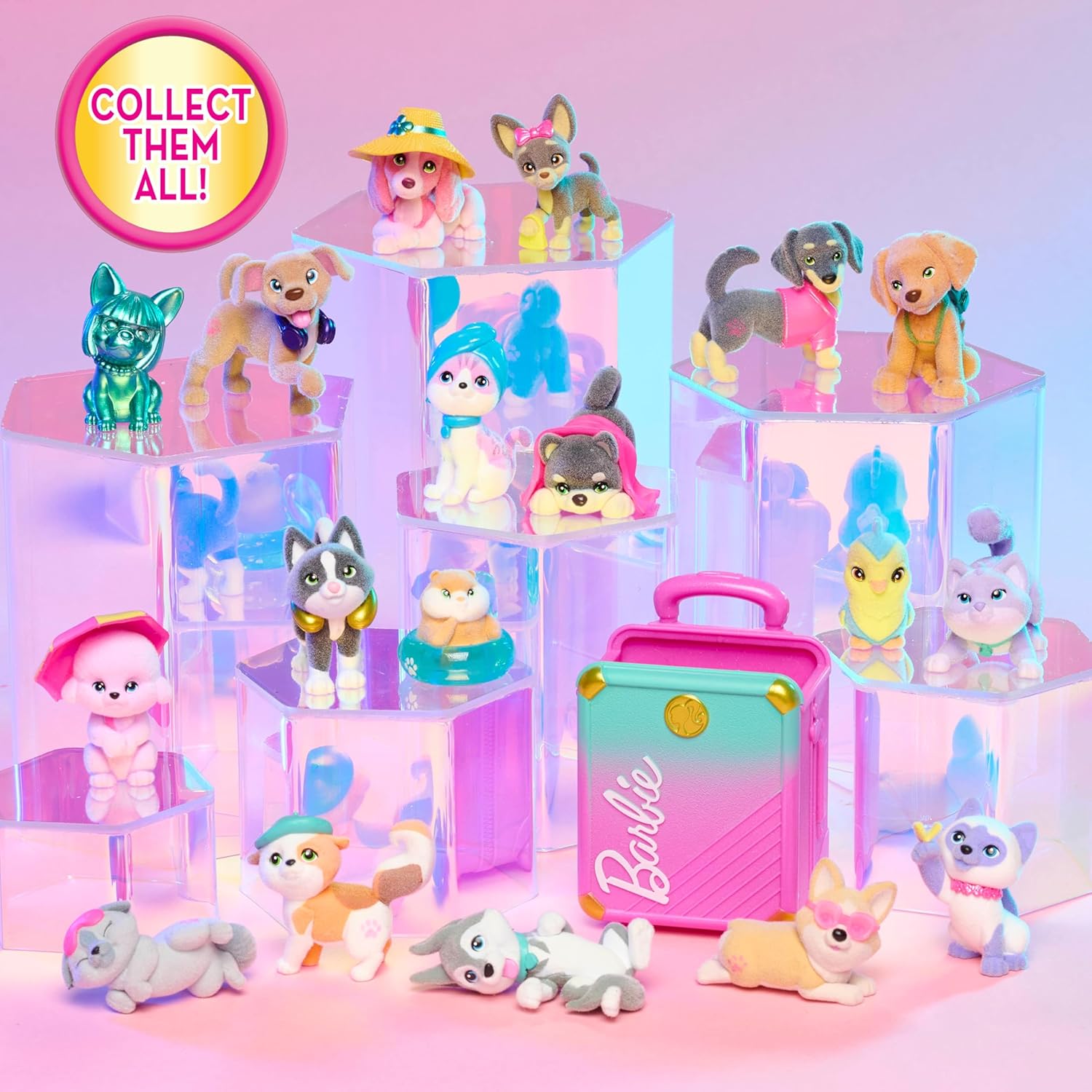 Barbie Pet Mini Collectible Figures, 1.5-inch Animal Figurines, Kids Toys for Ages 3 Up by Just Play