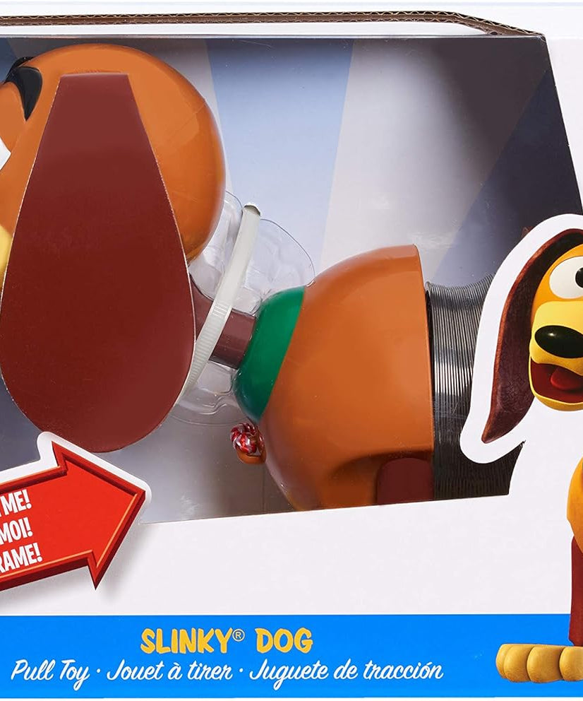 Just Play Disney Pixar Toy Story Slinky Dog Pull Toy, Classic Walking Spring Dog with Stretchable Body and Pull Leash for Toddlers, Ages 18+ Months