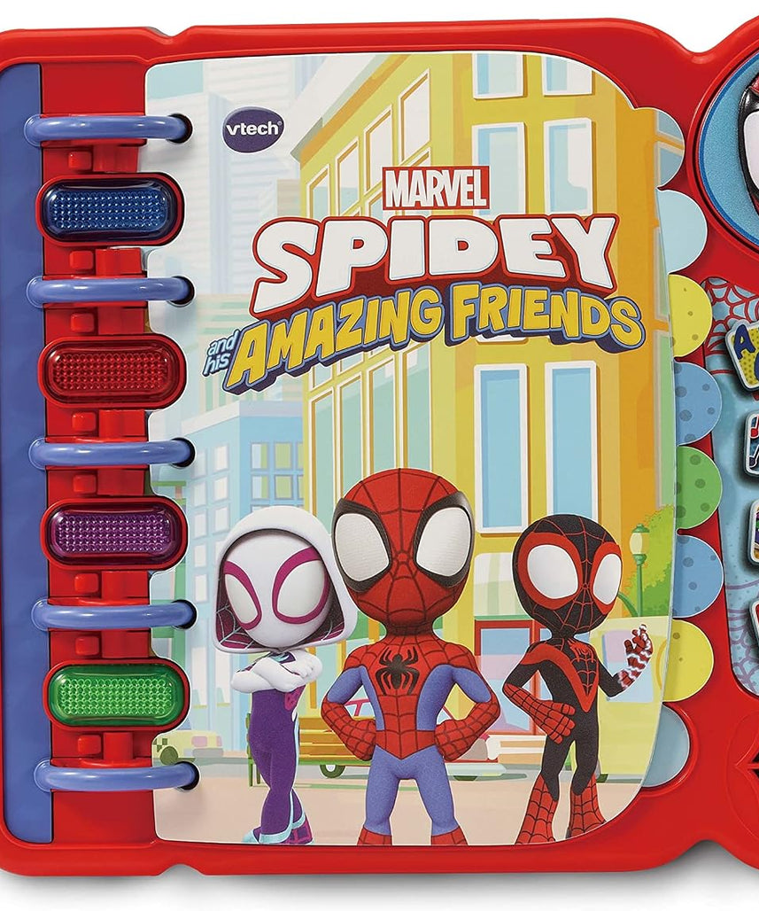 VTech Spidey and His Amazing Friends: Spidey Learning Book, Official Spidey Book, Interactive Childrens Book, Educational Activity Toy, 4 Learning Modes, Gift for Ages 2, 3, 4+ Years, English Version