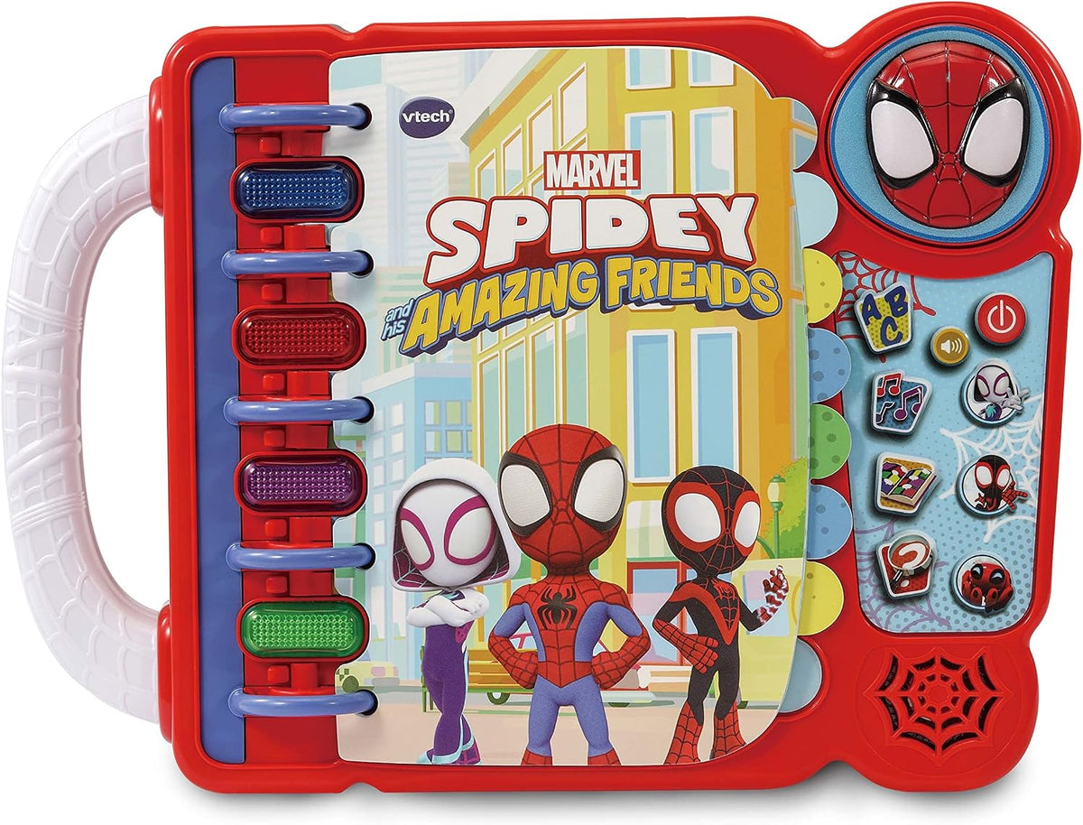 VTech Spidey and His Amazing Friends: Spidey Learning Book, Official Spidey Book, Interactive Childrens Book, Educational Activity Toy, 4 Learning Modes, Gift for Ages 2, 3, 4+ Years, English Version