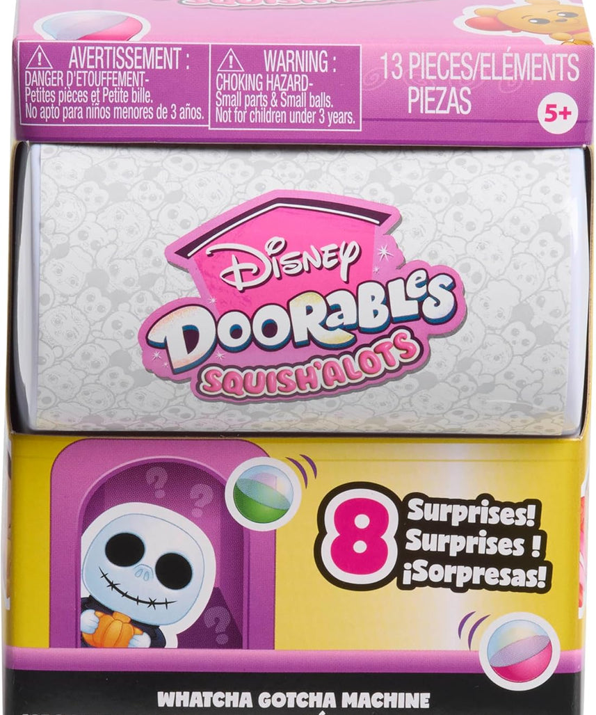 تتميز سلسلة Disney Doorables Squish'Alots 3 بـ 1 مجسم صغير و3 مجسمات صغيرة (0.65 بوصة) وملصقين، واحدة من 10 مجسمات ألعاب أطفال قابلة للتجميع، لعبة أطفال مرخصة رسميًا للأعمار من 5 سنوات فما فوق من Just Play