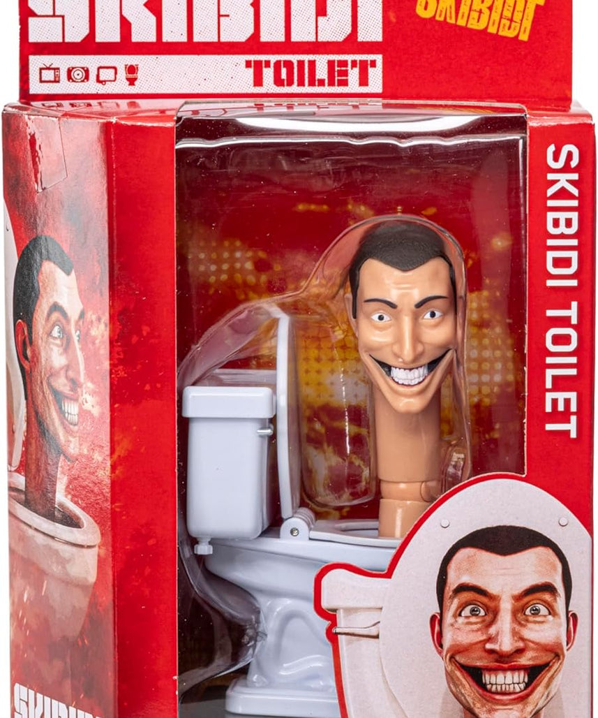 Skibidi Toilet Deluxe Figure Series 2 Skibidi Toilet, Official 6 Inch Collectible Action Figure with 22 Moving Parts for Kids 13+