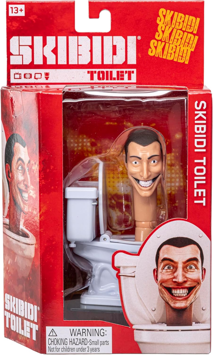 Skibidi Toilet Deluxe Figure Series 2 Skibidi Toilet, Official 6 Inch Collectible Action Figure with 22 Moving Parts for Kids 13+