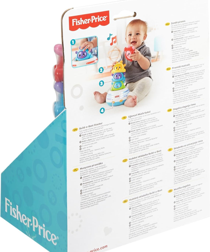 Fisher-Price Bright Beats Build A Beat Stacker Musical Learning Toy for Babies 6+ Months