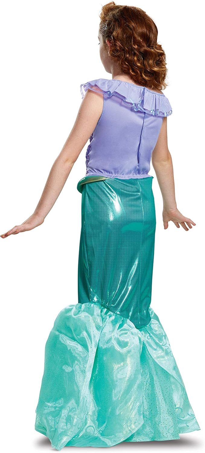 Disguise Disney Princess Ariel Little Mermaid Deluxe Girls' Costume Teal, Medium/(7-8)