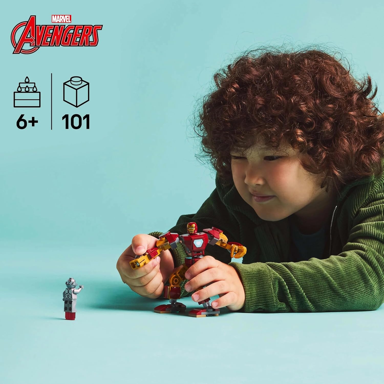 LEGO | Marvel Iron Man Mech vs. Ultron - Buildable Super Hero Toy with 2 Minifigures - Build-and-Play Figure Set - Ramadan Gift for 6 Plus Year Old Boys & Girls 76307