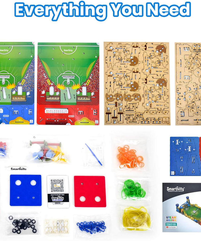 Smartivity DIY Mini Football, Soccer Table Stem Educational Fun Miniature Game Toys For Age 8 To 14, Toy For Boys & Girls 8-10-12-14, Science Toy, Educational Based Activity Game, Made In India