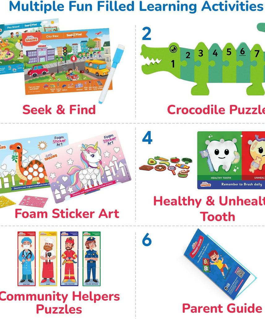 Smartivity Montessori Play & Learn Educational Kit for Kids Aged 3-5, Hands-On Cognitive and Motor Skill Development Toy, Multicolor