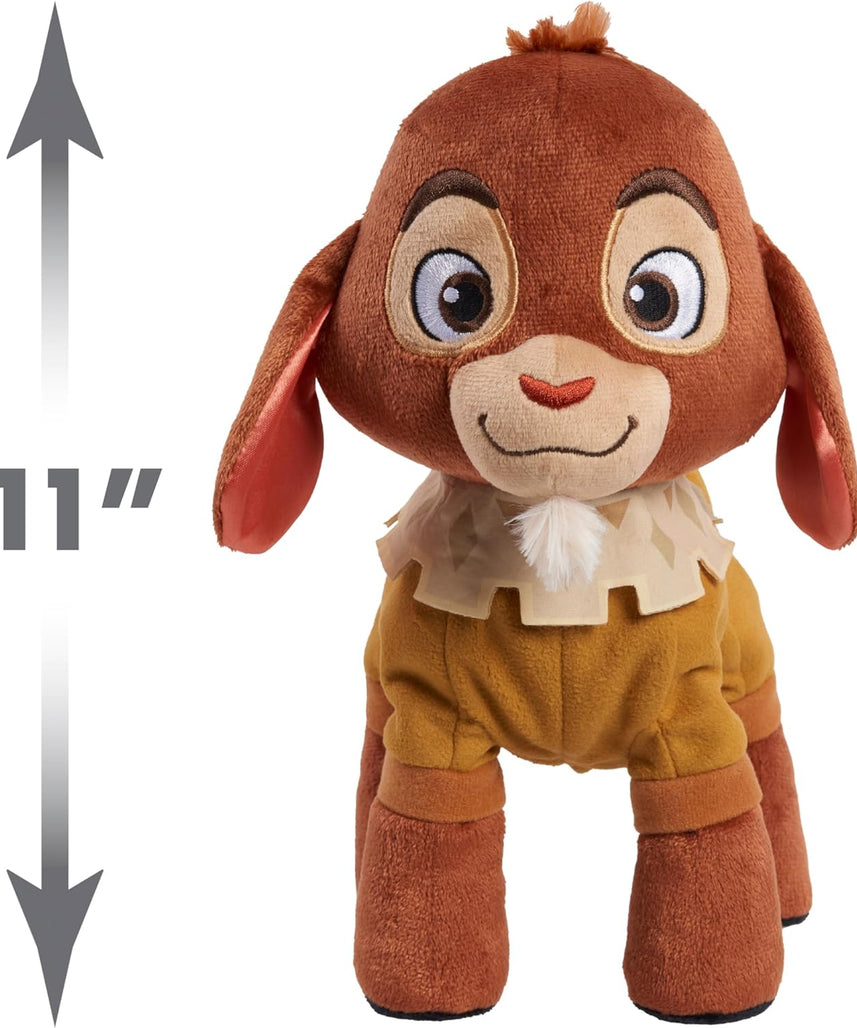 Just Play Disney Wish Walk 'n Talk Valentino Plush Fainting Goat, 11-Inch Stuffed Animal, Sounds and Motion, Kids Toys for Ages 3 Up
