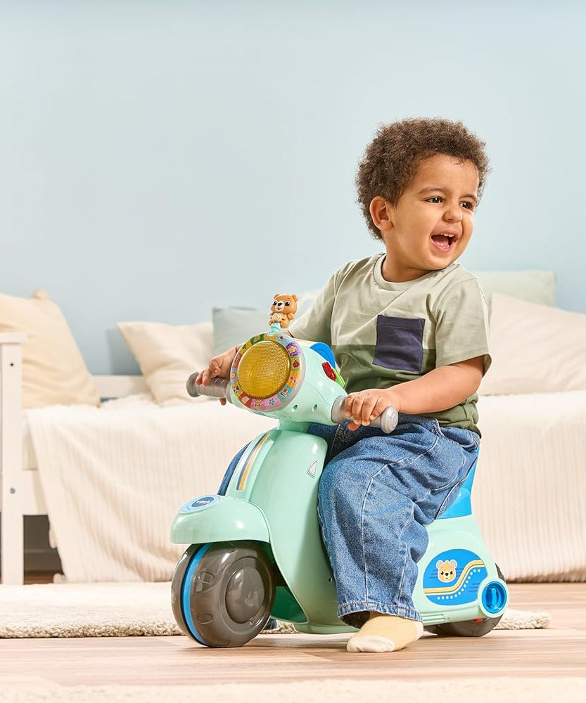 VTech Baby 2-in-1 Ride & Balance Scooter – Trike to Balance Bike, Interactive Play & Learning