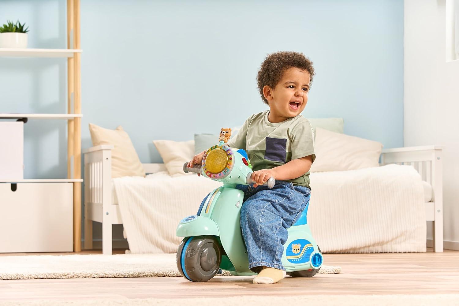 VTech Baby 2-in-1 Ride & Balance Scooter – Trike to Balance Bike, Interactive Play & Learning