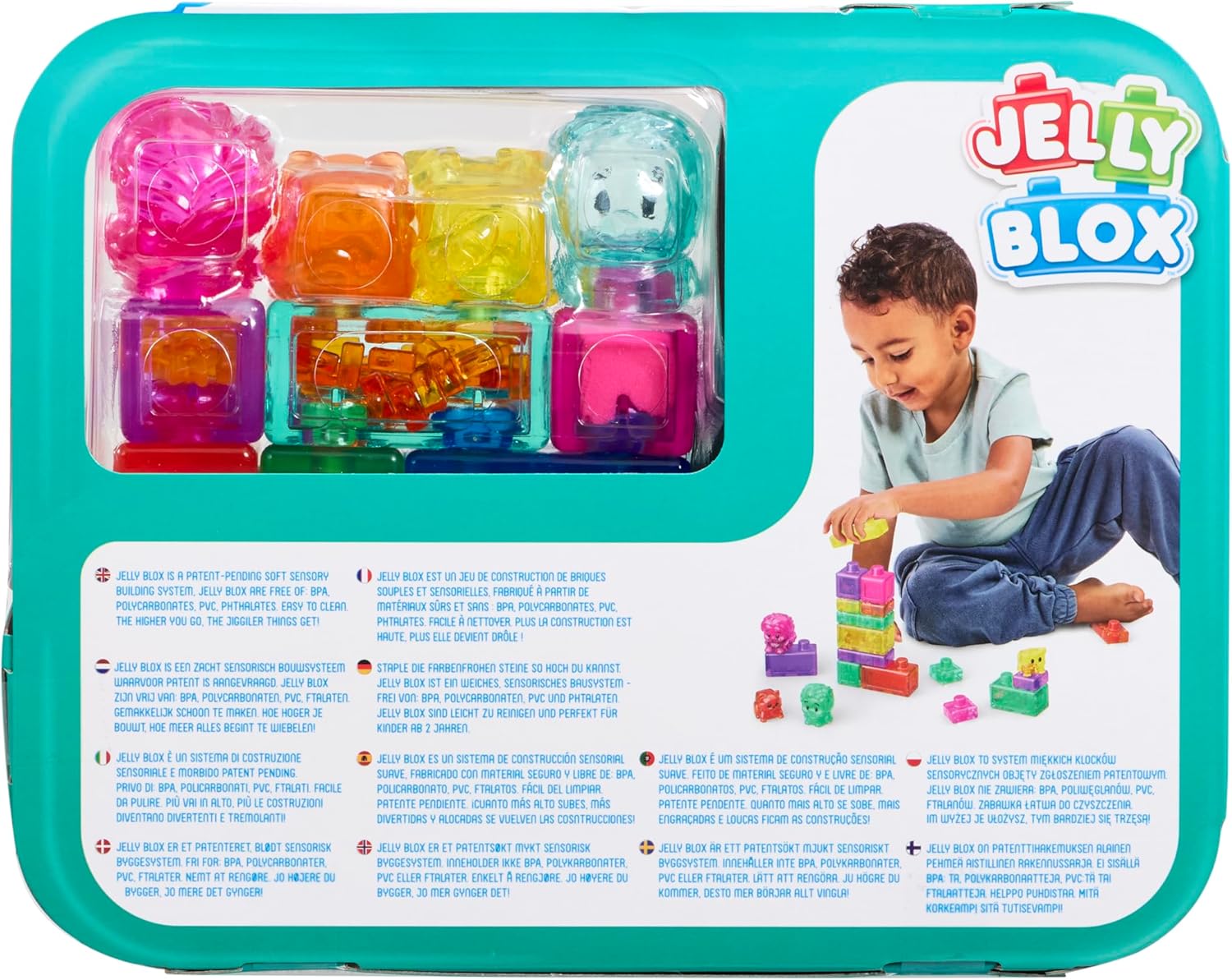 Goliath Jelly Blox My Pets and Me, 20 Piece Soft Squishy Building Blocks for Toddlers, Sensory Stackable Ouch Free Blocks for Boys and Girls Age 2+