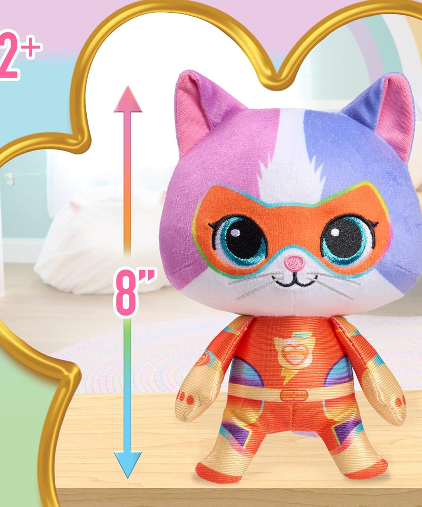 Just Play Disney Junior SuperKitties Buddy Plush Toy, Su-Purr Charged Kitten Stuffed Animal, Soft Plush, Kids 2+